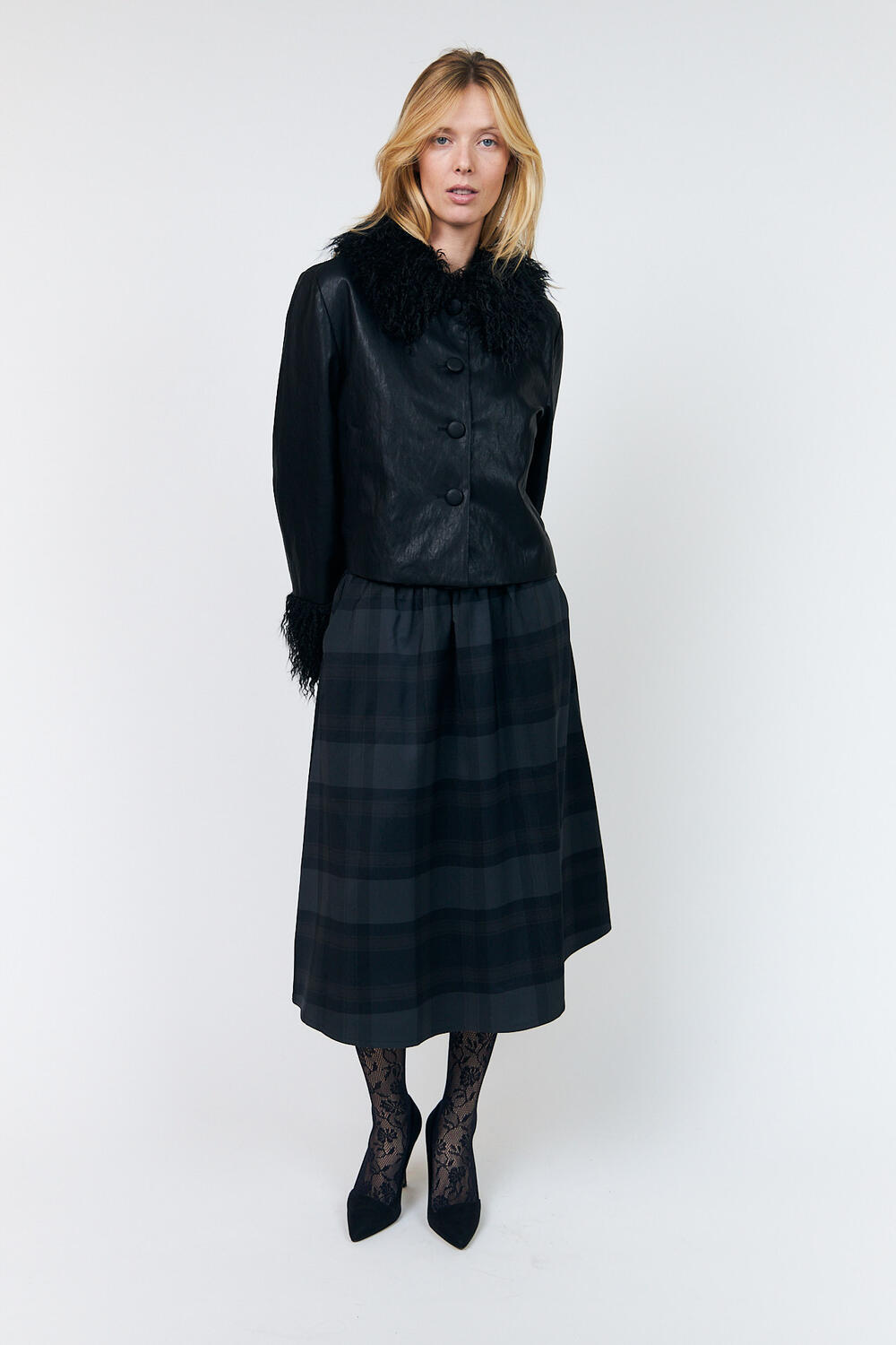 EllaLL midi nederdel - 14 Dark Grey